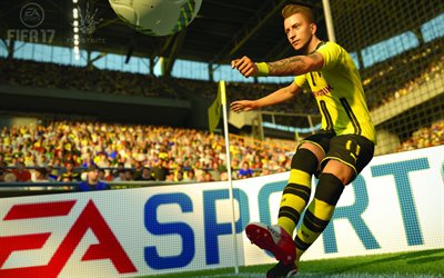 FIFA 17, Marco Reus, 4k, football simulator, Borussia Dortmund, Germany, Bundesliga