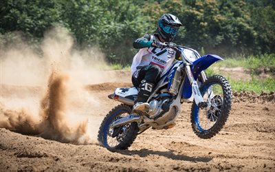 motocross Yamaha YZ450F, coureur, 2018 v&#233;los, nouvelle YZ450F, sportsbikes, Yamaha