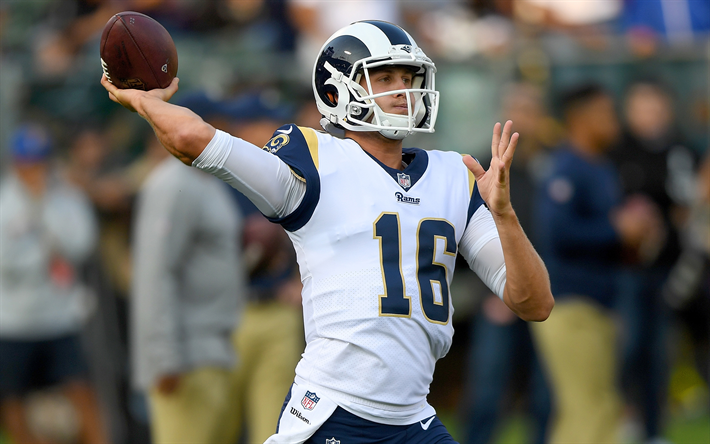 Download wallpapers Jared Goff, Los Angeles Rams, National Football
