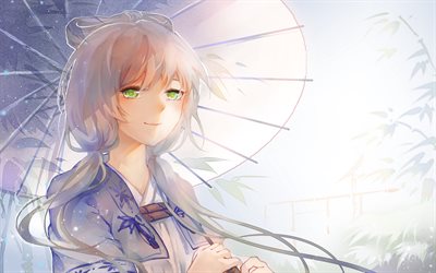 &quot;Luo Tianyi, 4k, arama, &#199;in VOCALOİD, şemsiye, Vocaloid