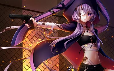 Yuzuki Yukari, una pistola, manga, personajes de anime, Vocaloid