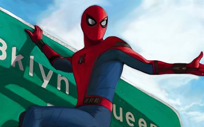 Spider-Man, art, 2017 movie, Spider-Man Homecoming