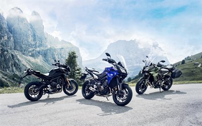 Yamaha MT-09 Tracer, 4k, 2018 motos, moto gp, superbikes, carretera, FJ-09, Yamaha