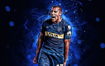 Ramon Abilassa, argentiinan jalkapalloilijat, Boca Juniors FC, abstrakti taide, jalkapallo, AAAJ, Ramon Dario Abilassa, neon valot, Argentiinan Superliga