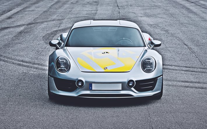Porsche Le Mans Living Legend, 4k, &#246;nden g&#246;r&#252;n&#252;m, 2016 arabalar, s&#252;per arabalar, alman arabaları, Porsche