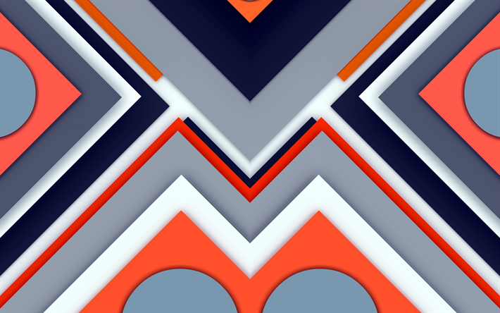 bleu rouge de l&#39;abstraction, de la conception des mat&#233;riaux, android, l&#39;abstraction g&#233;om&#233;trique