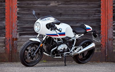 BMW R nineT Racer, 4k, 2017 bisiklet, spor motosikleti, Alman motosiklet, BMW