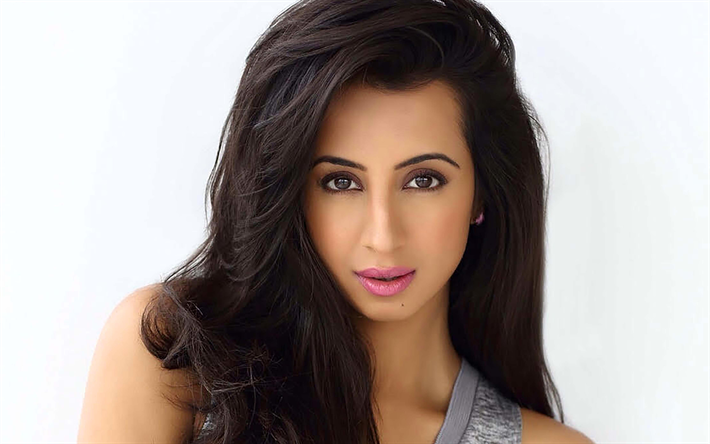 Sanjjanaa, 4k, Bollywood, portrait, beaut&#233;, brunette, actrice indienne