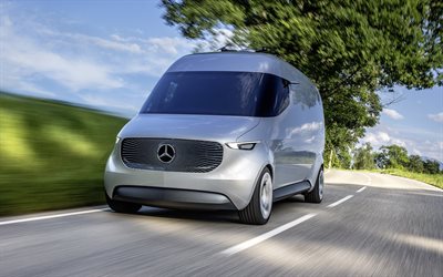 Mercedes-Benz Vision Van, Concept, 2018, new Sprinter, 4k, bus, cargo, new cars, Mercedes