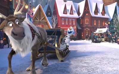 Olafs Frozen Adventure, 2017, computer animation film, Christmas, winter