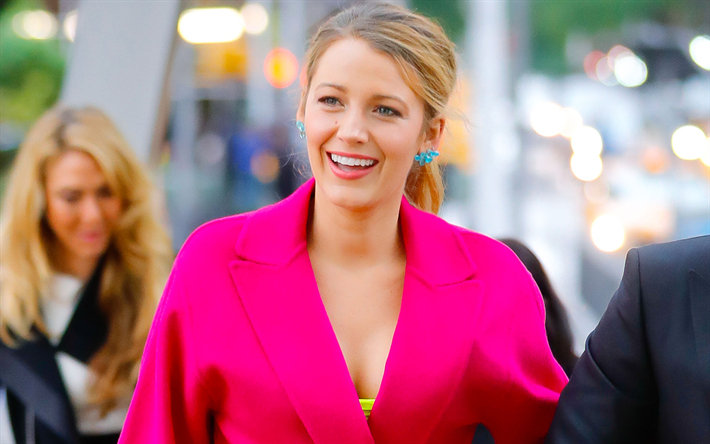 Blake Lively, 2017, sorriso, attrice, bellezza, biondo, Hollywood