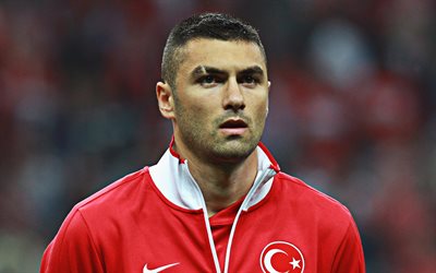 Burak Yilmaz, bagno turco, giocatore di football, l&#39;attaccante, Turchia, squadra nazionale di calcio, ritratto, calcio