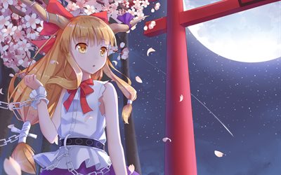 Suika Ibuki, natt, manga, gula &#246;gon, Touhou