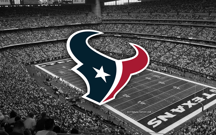 Houston Texans, DİSKLERİ Stadyumu, Amerikan Futbolu takımı, Houston Texans logosu, amblemi, Amerikan Futbol Stadyumu, NFL, Amerikan Futbolu, Houston, Teksas, ABD Ulusal Futbol Ligi