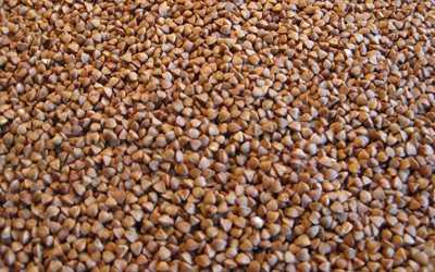 buckwheat, close-up, buckwheat textures, cereals, food textures, macro, groats textures, buckwheat backgrounds