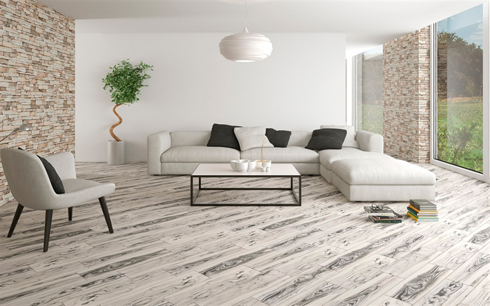 interior elegante, sala de estar, estilo minimalista, estilo moderno, &#225;rvore real na sala de estar, um design interior moderno