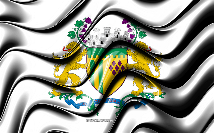 Caxias do Sul Bandeira, 4k, Cidades do Brasil, Am&#233;rica Do Sul, Bandeira de Caxias do Sul, Arte 3D, Caxias do Sul, Cidades brasileiras, Caxias do Sul 3D bandeira, Brasil