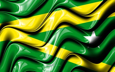 Maraba Lippu, 4k, Kaupungeissa Brasiliassa, Etel&#228;-Amerikassa, Lipun Maraba, 3D art, Maraba, Brasilian kaupungeissa, Maraba 3D flag, Brasilia
