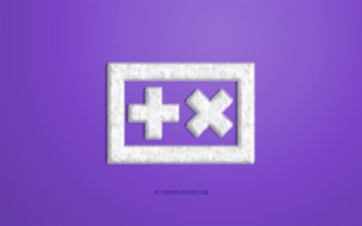 White Martin Garrix Logo, Purple background, Martin Garrix 3D logo, Martin Garrix fur logo, creative fur art, Martin Garrix emblem, Dutch DJ, Martin Garrix
