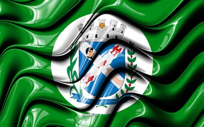 Piracicaba Lippu, 4k, Kaupungeissa Brasiliassa, Etel&#228;-Amerikassa, Lipun Piracicaba, 3D art, Piracicaba, Brasilian kaupungeissa, Piracicaba 3D flag, Brasilia