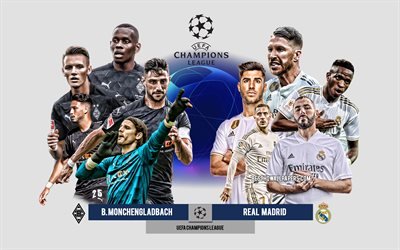 Borussia Monchengladbach vs Real Madrid, Group B, UEFA Champions League, Preview, promotional materials, football players, Champions League, football match, Borussia Monchengladbach, Real Madrid