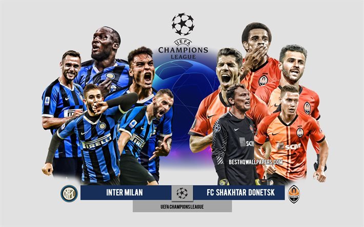 Inter Milan vs FC Shakhtar Donetsk, Group B, UEFA Champions League, Preview, promotional materials, football players, Champions League, football match, Inter Milan, FC Shakhtar Donetsk
