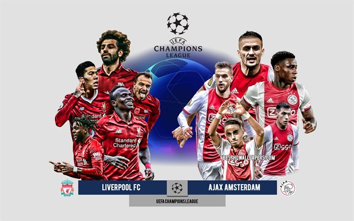 Liverpool FC vs Ajax Amsterdam, Gruppo D, UEFA Champions League, Anteprima, materiale promozionale, calciatori, Champions League, partita di calcio, Ajax Amsterdam, Liverpool FC