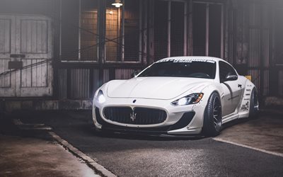 Maserati Granturismo MC, Stradale, sports cars, white Maserati, sports coupe
