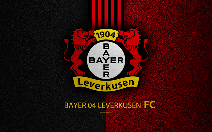 bayer 04 leverkusen fc, 4k deutsche-fu&#223;ball-club, bundesliga, leder textur, emblem, logo, leverkusen, deutschland, deutsche fu&#223;ball-meisterschaften