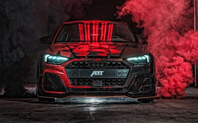 ABT Audi A1, 1 1, 2019, ulkoa, n&#228;kym&#228; edest&#228;, tuning A1, ABT, uusi musta A1, Saksan autoja, Audi