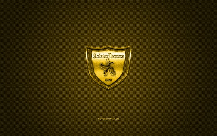 AC Chievo Verona, İtalyan Futbol Kul&#252;b&#252;, Serie B, sarı logo, sarı karbon fiber arka plan, futbol, Verona, İtalya, Fenerbah&#231;e Verona logosu