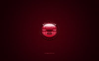 AS Cittadella, Italian football club, Serie B, red logo, red carbon fiber background, football, Cittadella, Italy, AS Cittadella logo