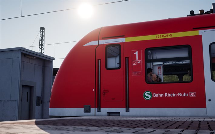 Train Sim World 2020, locomotive &#233;lectrique, Deutschland, Locomotive, affiche, jeux de simulateur de train, trains modernes