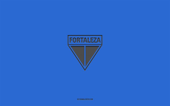 Fortaleza EC, blue background, Brazilian football team, Serie A, Fortaleza, Brazil, football, Fortaleza EC logo