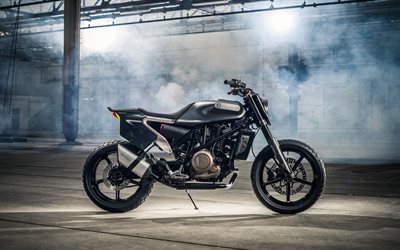 Husqvarna Vitpilen 701, 4k, des sportives, 2018 v&#233;los, superbikes, Husqvarna