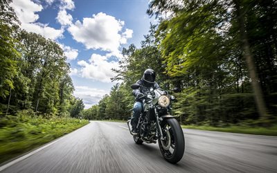 Suzuki SV650X, road, rider, 2018 bikes, motion blur, Suzuki