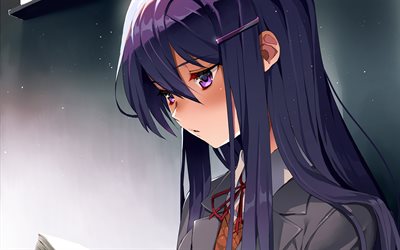 Yuri, 4k, manga, romanzo, Doki Doki Letteratura Club