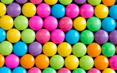 multicolore bonbons texture, 4k, macro, des bonbons, des bonbons color&#233;s de la texture, les bonbons, les textures, la macro, les arri&#232;re-plans color&#233;s