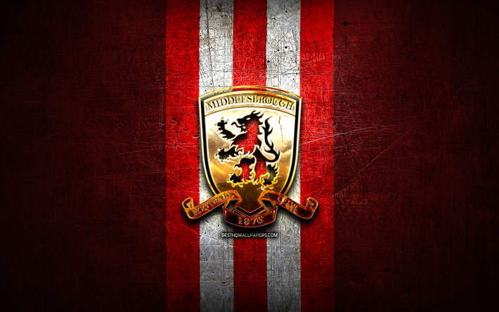 نادي ميدلسبره, الشعار الذهبي, EFL البطولة, الأحمر المعدنية الخلفية, كرة القدم, ميدلسبره, الإنجليزية لكرة القدم, ميدلسبره شعار, إنجلترا