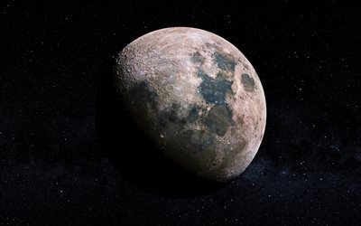 Luna, Tierras de sat&#233;lite, el espacio de los cuerpos, el espacio abierto