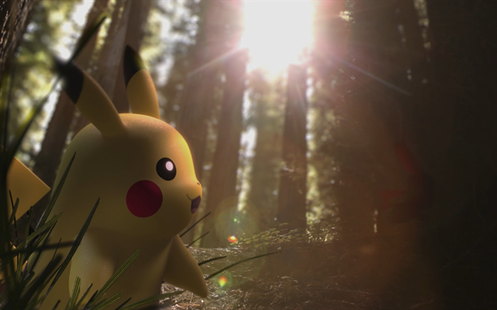 Pikachu, 4k, 2018 pelej&#228;, Pokemon Go