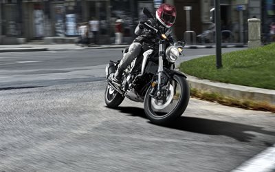 Honda CB300R, 4k, rua, 2019 motos, sbk, motociclista, japon&#234;s motocicletas, Honda