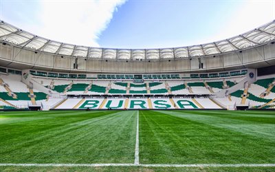 Timsah Arena, HDR, empty stadium, turkish stadiums, Bursa, Crocodile Arena, Bursaspor Stadium, Turkey, Bursaspor FC
