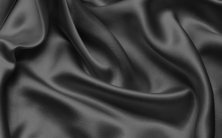 4k, grigio seta, tessuto texture, seta, sfondo grigio, raso, tessuto grigio texture, grigio satinato