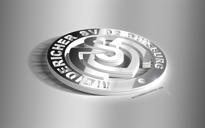 FC Magdeburg, 3D steel logo, German football club, 3D emblem, Magdeburg, Germany, metal emblem, Bundesliga 2, football, creative 3d art