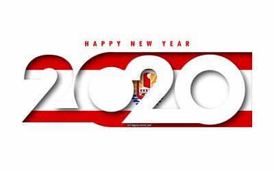 La Polyn&#233;sie fran&#231;aise 2020, le Drapeau de la Polyn&#233;sie fran&#231;aise, fond blanc, bonne et Heureuse Ann&#233;e de la Polyn&#233;sie fran&#231;aise, art 3d, 2020 concepts, Polyn&#233;sie fran&#231;aise, drapeau, 2020 Nouvel An, 2020 drapea