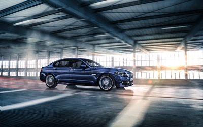BMW 5-Series, Alpina, F10, sedans, motion blur, BMW