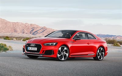 Audi RS5, 2018, Sport coup&#233;, rosso RS5 cabrio, Audi, tuning, auto tedesche