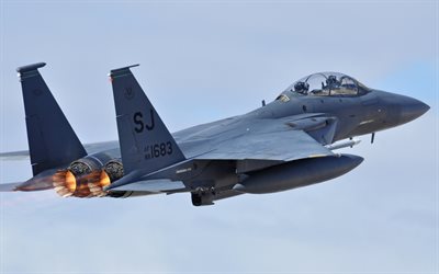 McDonnell Douglas F-15E Strike Eagle, F-15, American caza-bombardero de la Fuerza A&#233;rea, aviones de combate, estados UNIDOS