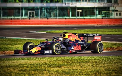 4k, Max Verstappen, raceway, Red Bull RB16, 2020 F1, studio, Formula 1, bokeh, Aston Martin Red Bull Racing F1 2020, nuovo RB16, F1, Red Bull Racing 2020, Red Bull Racing-Honda
